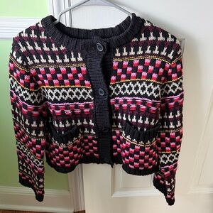 Industry black pattern cardigan